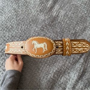 brown cowboy belt